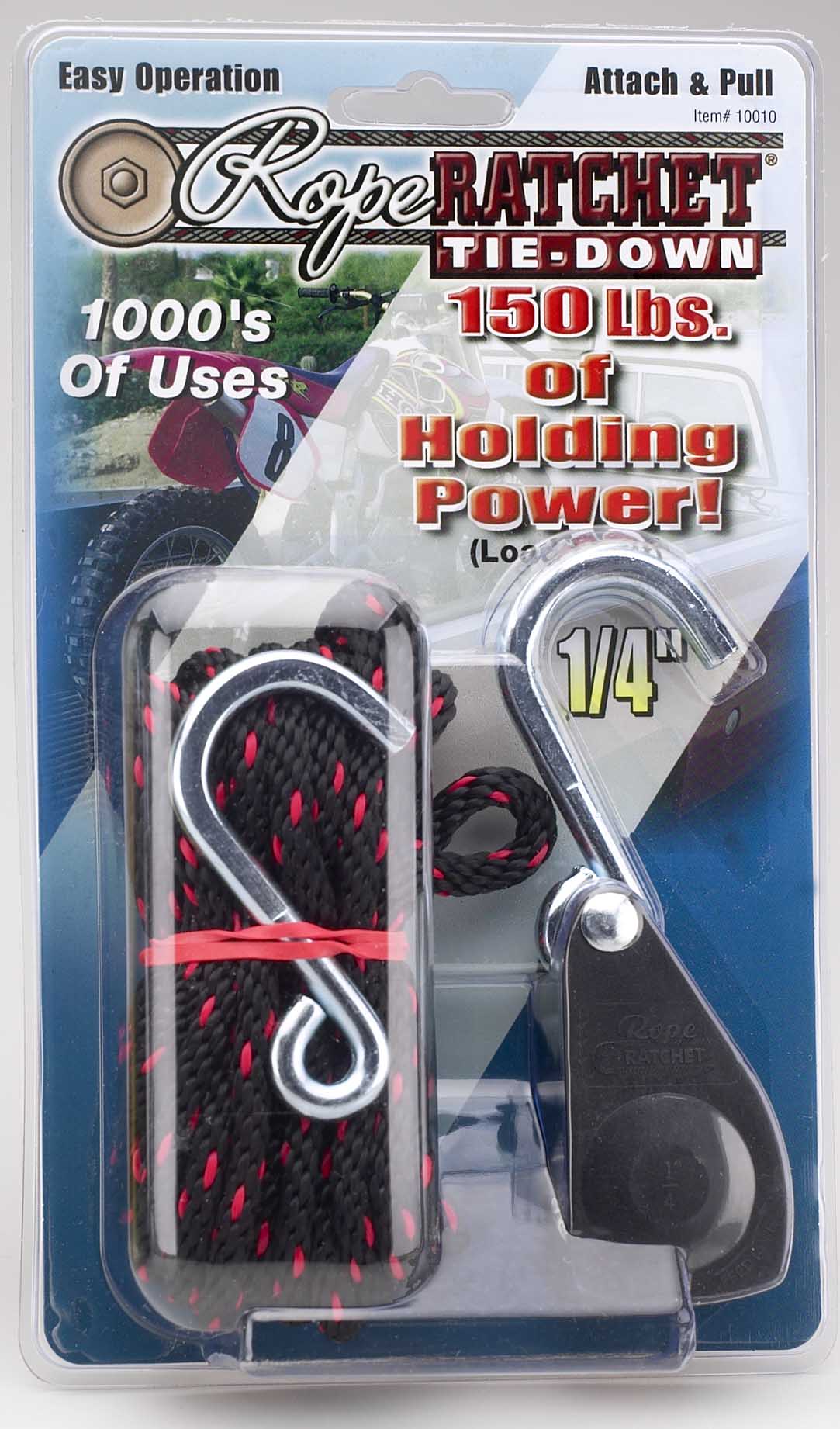 1/4″ Rope Ratchet with 8′ Heavy Duty Nylon Rope 1/4" Rope Ratchet with 8' Heavy Duty Nylon Rope