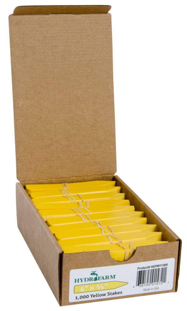 Plant Stake Labels Yellow 4"x5/8" 1000/CS