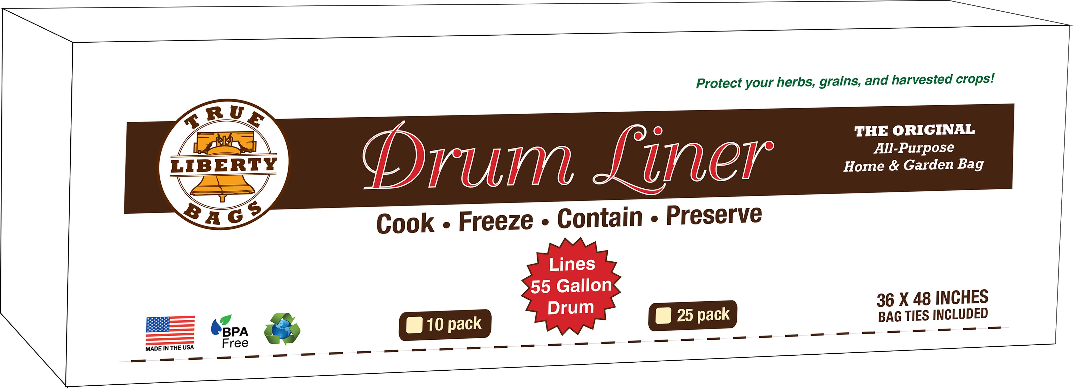 55 Gallon Drum Liners 36″ x 48″ – 25 Pack 55 Gallon Drum Liners 36" x 48" - 25 Pack