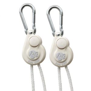 Sun Grip Push Button Light Hanger 1/8 in White -1/Pair (12/Cs)