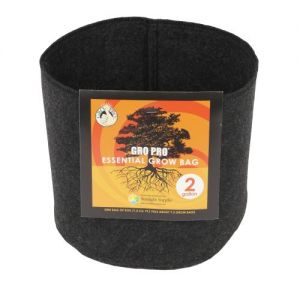 Gro Pro Essential Round Fabric Pot - Black 2 Gallon (120/Cs)