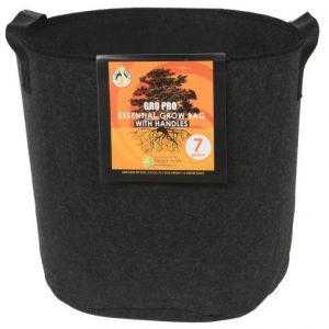 Gro Pro Essential Round Fabric Pot w/ Handles 7 Gallon - Black (84/Cs)