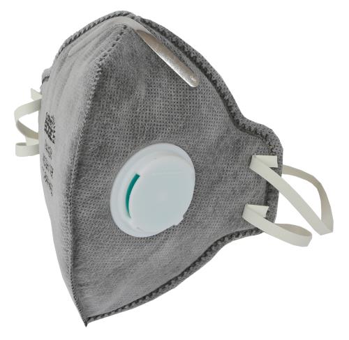 Grower's Edge Clean Room Vertical Fold-Flat Active Carbon Respirator Mask w/ Valve (10/Cs)